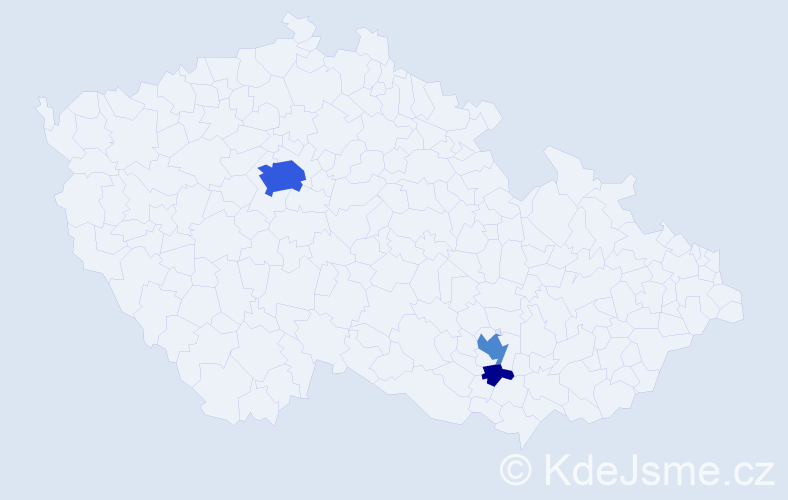 Příjmení: 'Tukač', počet výskytů 10 v celé ČR