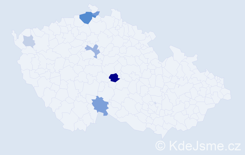 Příjmení: 'Fiegerová', počet výskytů 14 v celé ČR