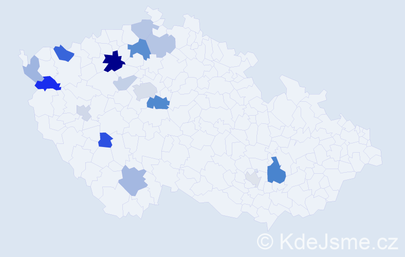 Příjmení: 'Bajcura', počet výskytů 31 v celé ČR