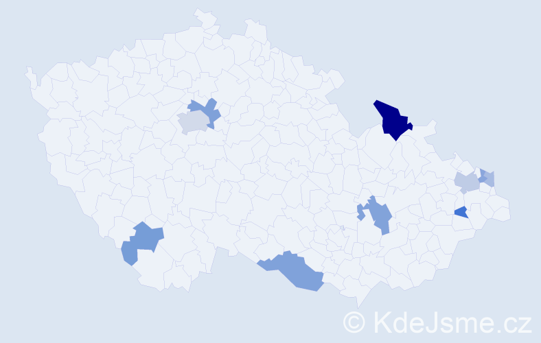 Příjmení: 'Keppertová', počet výskytů 20 v celé ČR