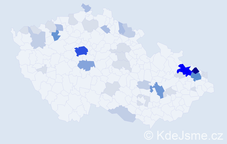 Příjmení: 'Holubková', počet výskytů 117 v celé ČR