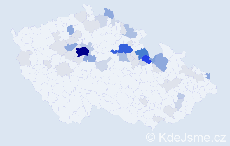 Příjmení: 'Michaličková', počet výskytů 166 v celé ČR