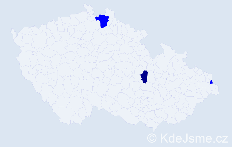 Příjmení: 'Tatarski', počet výskytů 4 v celé ČR