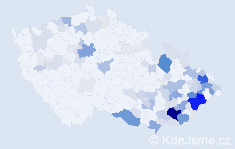 Příjmení: 'Martinák', počet výskytů 428 v celé ČR