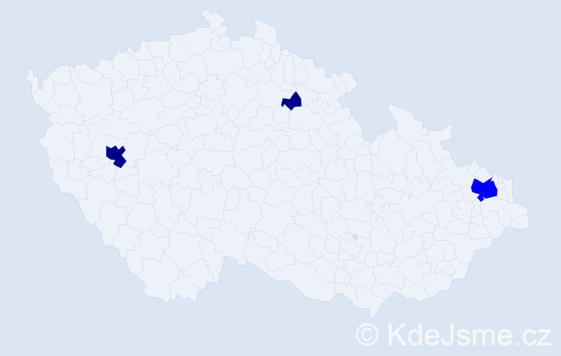 Příjmení: 'Fileková', počet výskytů 5 v celé ČR