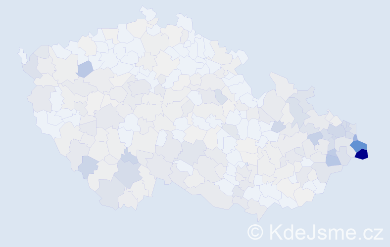 Příjmení: 'Kantorová', počet výskytů 1334 v celé ČR