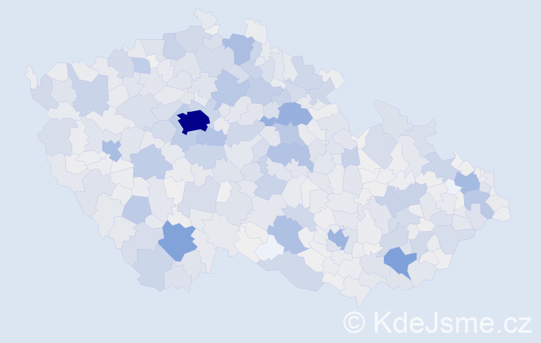 Příjmení: 'Vávra', počet výskytů 5656 v celé ČR