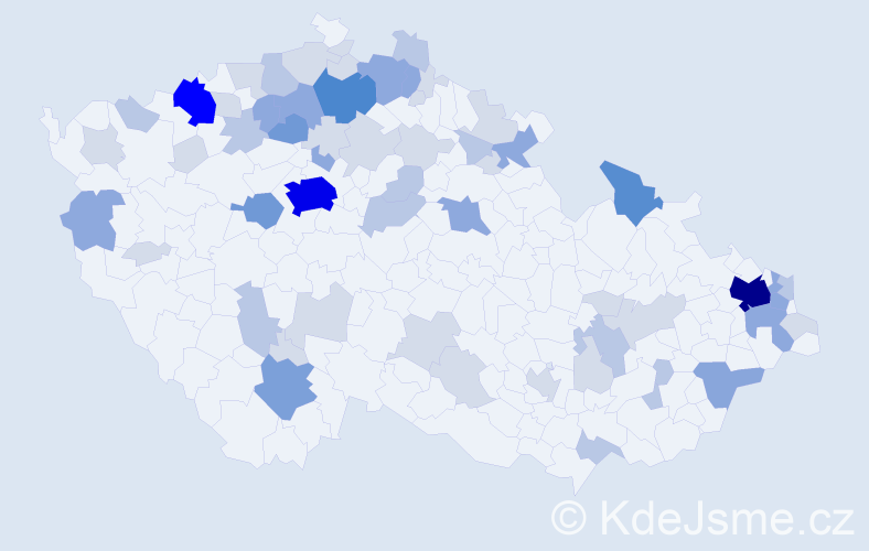 Příjmení: 'Marcinová', počet výskytů 168 v celé ČR