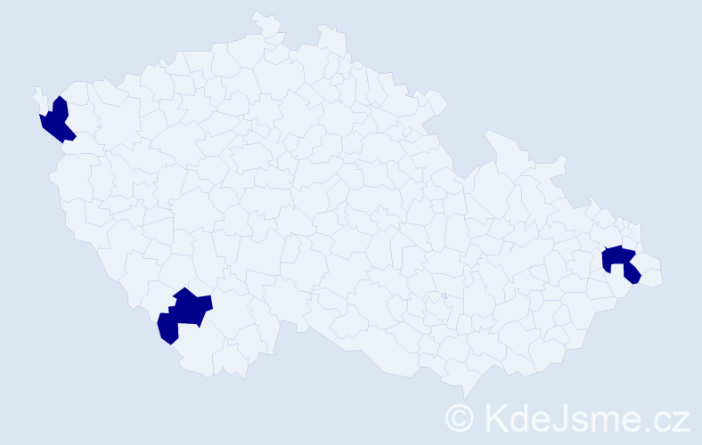 Příjmení: 'Phiová', počet výskytů 3 v celé ČR