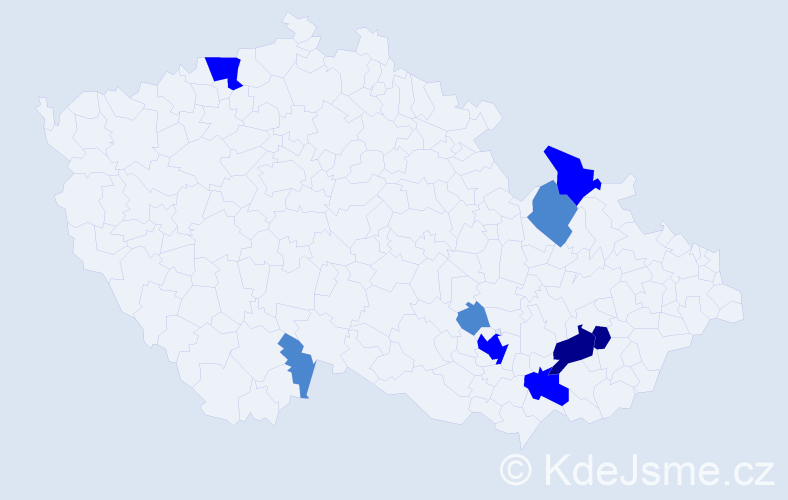 Příjmení: 'Setínská', počet výskytů 17 v celé ČR