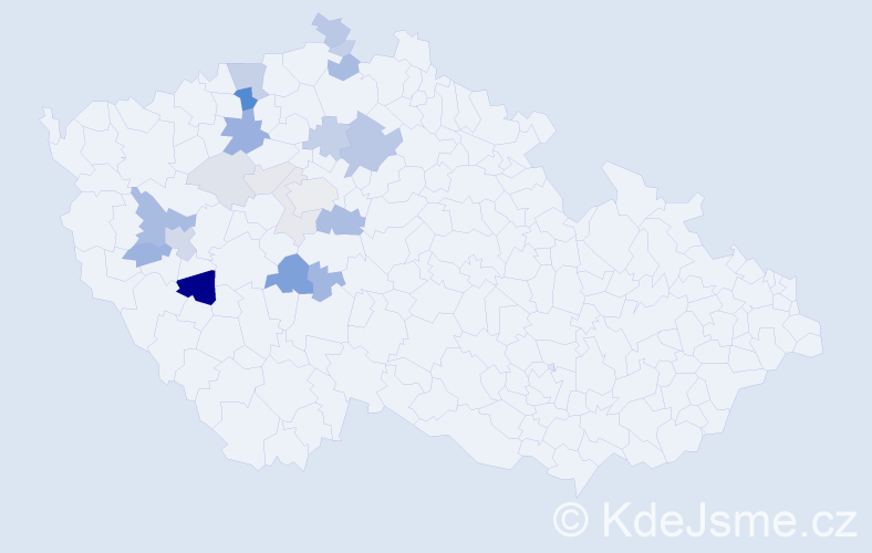 Příjmení: 'Batovcová', počet výskytů 57 v celé ČR