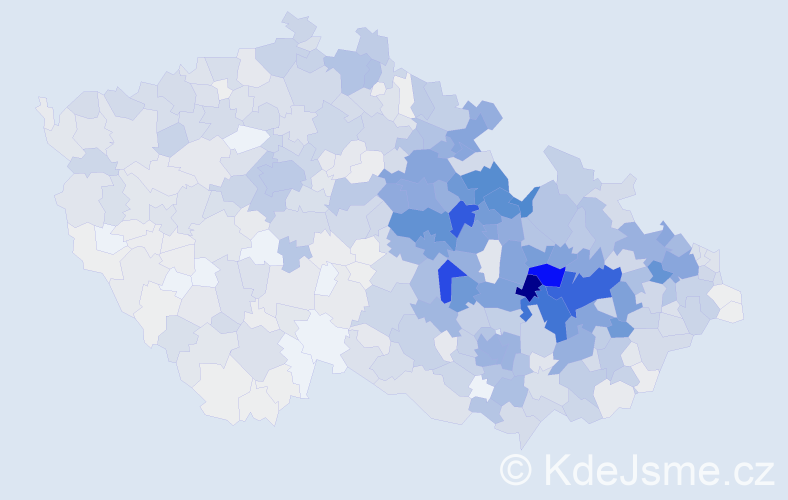 Příjmení: 'Dostál', počet výskytů 6315 v celé ČR