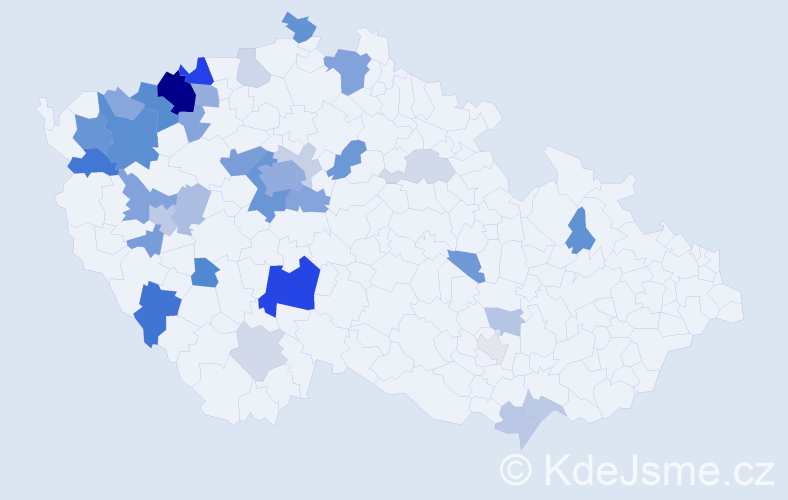 Příjmení: 'Primas', počet výskytů 97 v celé ČR