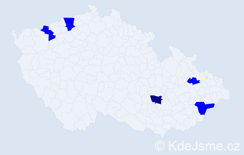 Příjmení: 'Zettelmann', počet výskytů 7 v celé ČR