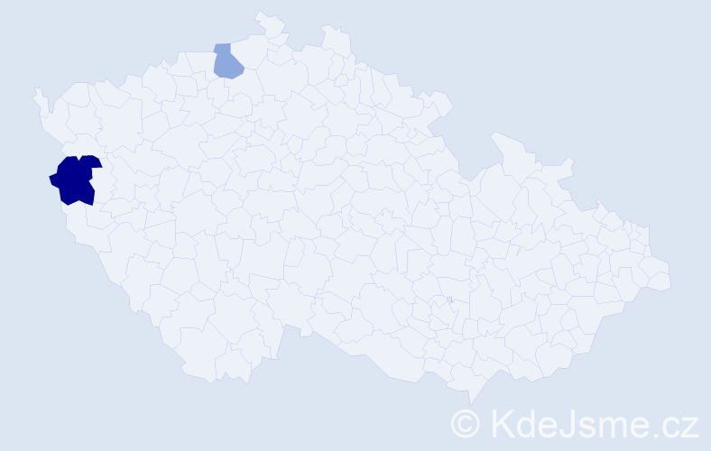 Příjmení: 'Vovnenko', počet výskytů 6 v celé ČR
