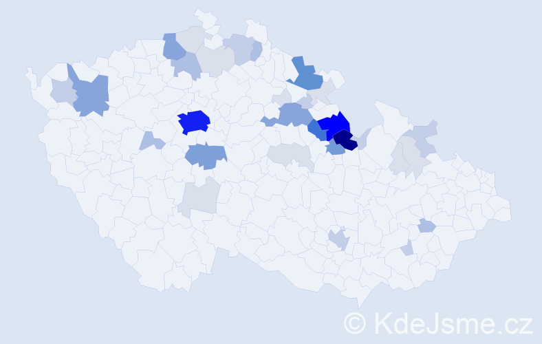 Příjmení: 'Cabalka', počet výskytů 138 v celé ČR