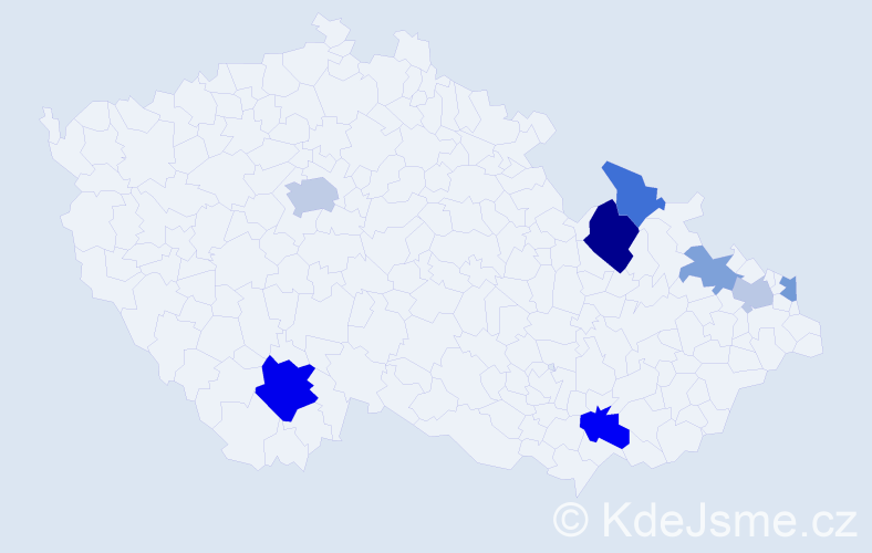 Příjmení: 'Galisová', počet výskytů 16 v celé ČR