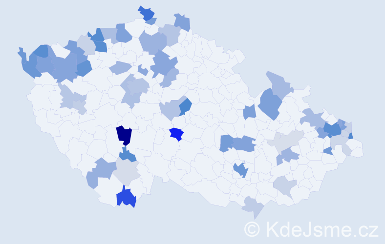 Příjmení: 'Vuová', počet výskytů 127 v celé ČR