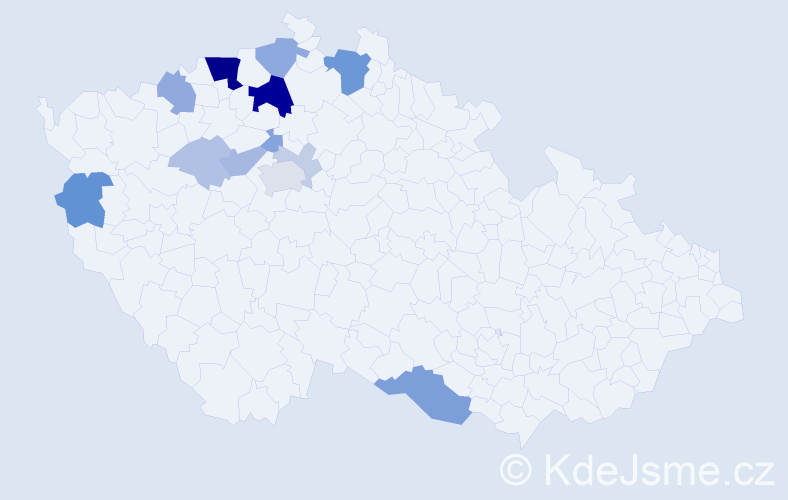 Příjmení: 'Liebscher', počet výskytů 43 v celé ČR