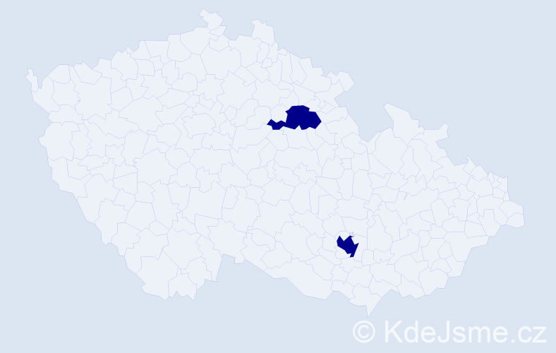 Příjmení: 'Kundak', počet výskytů 2 v celé ČR