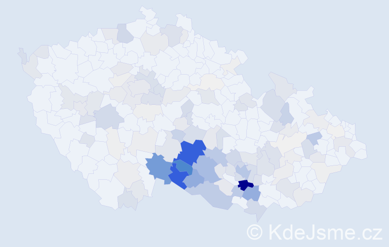 Příjmení: 'Mátl', počet výskytů 621 v celé ČR