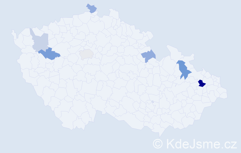 Příjmení: 'Leja', počet výskytů 12 v celé ČR