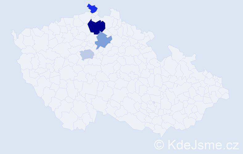 Příjmení: 'Breinl', počet výskytů 8 v celé ČR