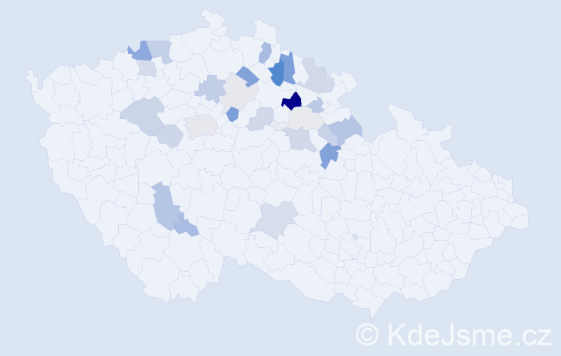 Příjmení: 'Hochmal', počet výskytů 72 v celé ČR