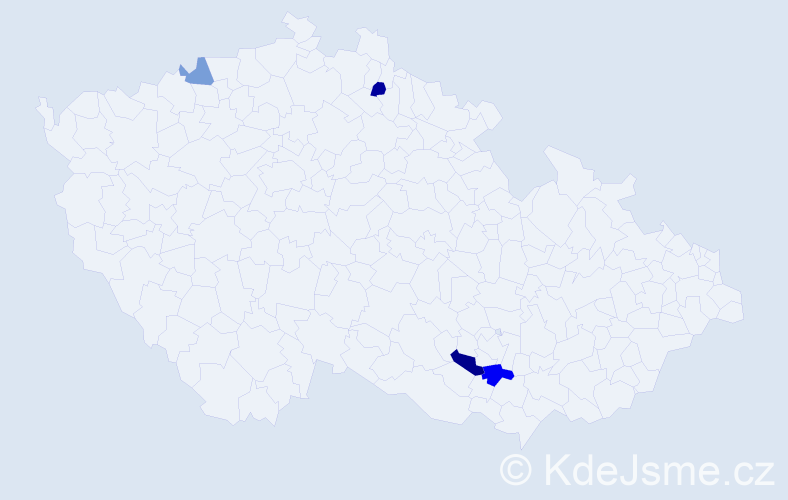 Příjmení: 'Grajzová', počet výskytů 6 v celé ČR