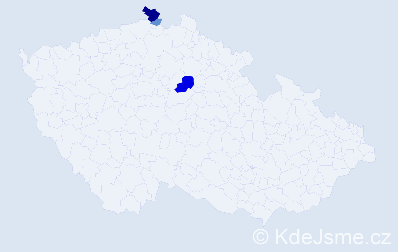 Příjmení: 'Mahnel', počet výskytů 8 v celé ČR