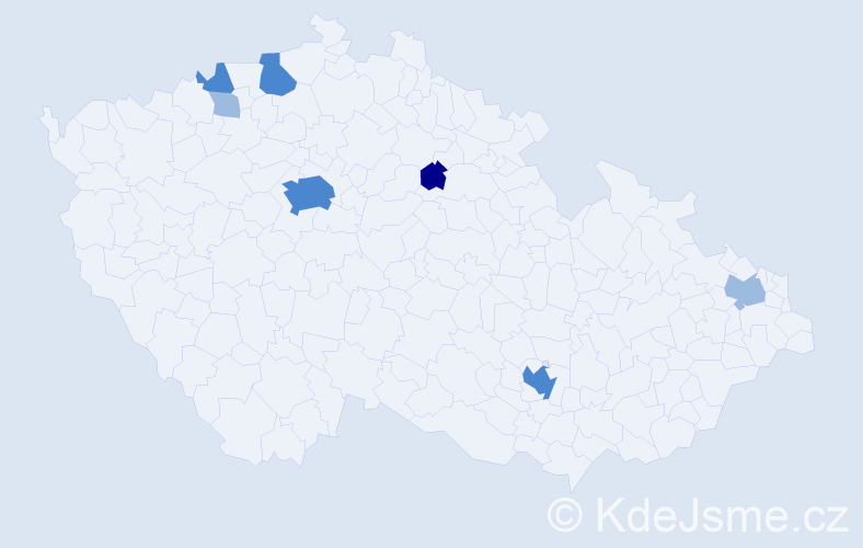 Příjmení: 'Badea', počet výskytů 14 v celé ČR
