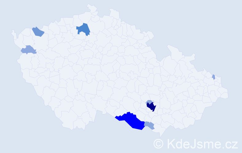 Příjmení: 'Knothová', počet výskytů 19 v celé ČR