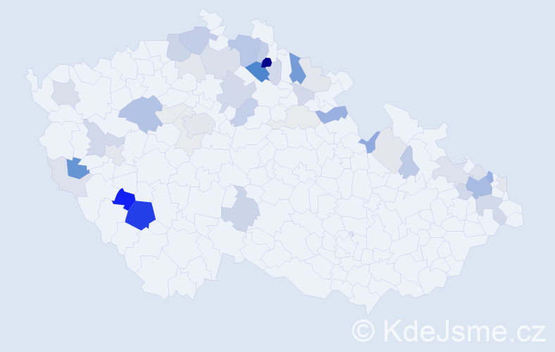 Příjmení: 'Janus', počet výskytů 134 v celé ČR