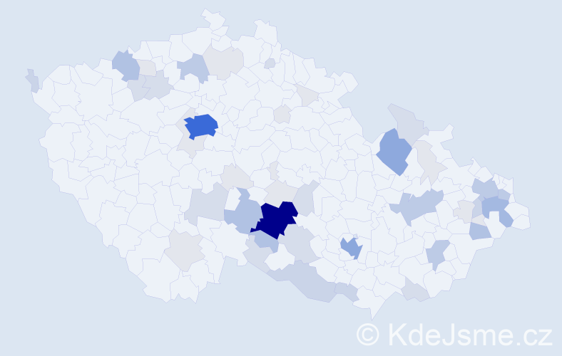 Příjmení: 'Talpová', počet výskytů 163 v celé ČR