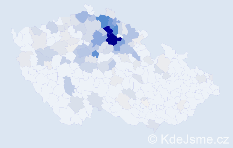 Příjmení: 'Drbohlav', počet výskytů 532 v celé ČR