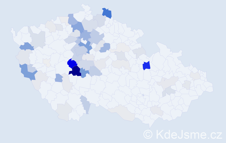 Příjmení: 'Budka', počet výskytů 240 v celé ČR