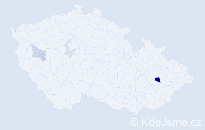 Příjmení: 'Kympergr', počet výskytů 9 v celé ČR