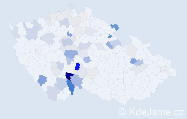 Příjmení: 'Nouzová', počet výskytů 168 v celé ČR