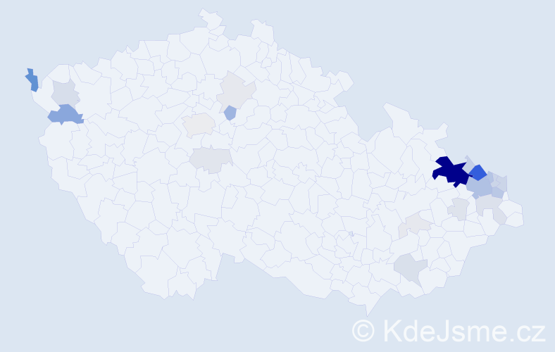 Příjmení: 'Graca', počet výskytů 110 v celé ČR