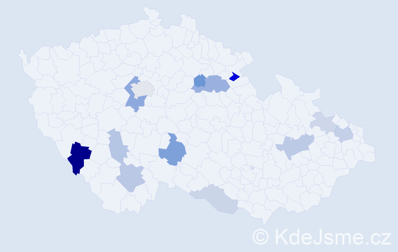 Příjmení: 'Píš', počet výskytů 28 v celé ČR