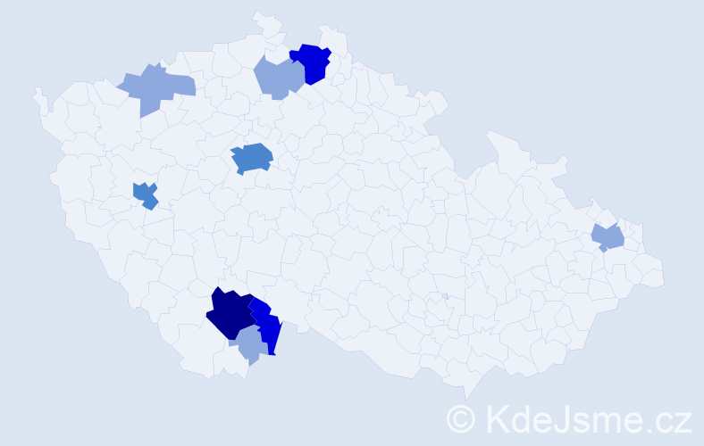Příjmení: 'Kneysová', počet výskytů 31 v celé ČR