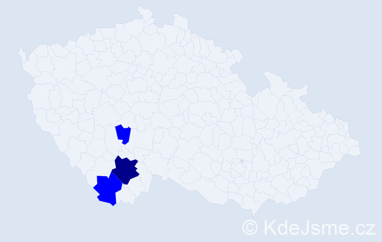 Příjmení: 'Klosseová', počet výskytů 4 v celé ČR