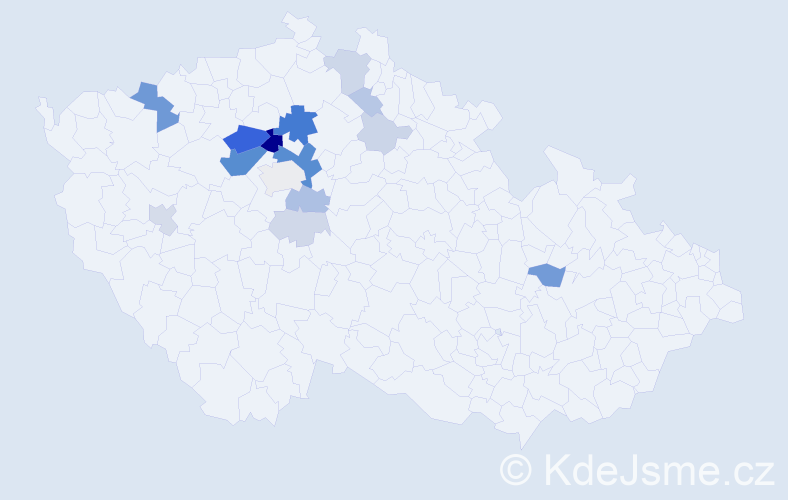 Příjmení: 'Kerpl', počet výskytů 57 v celé ČR