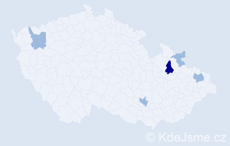 Příjmení: 'Apostolová', počet výskytů 8 v celé ČR