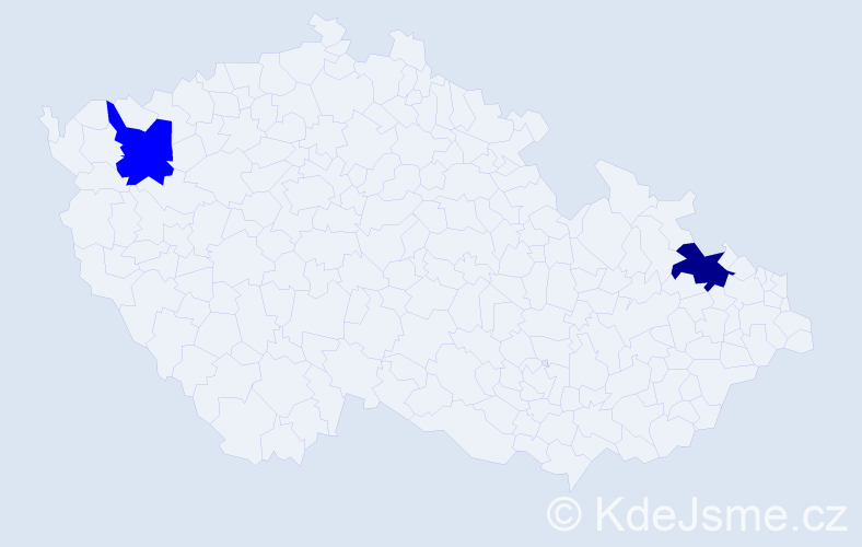 Příjmení: 'Hricenko', počet výskytů 3 v celé ČR