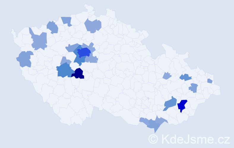 Příjmení: 'Loch', počet výskytů 56 v celé ČR