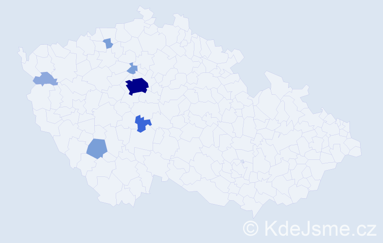 Příjmení: 'Kunšta', počet výskytů 18 v celé ČR