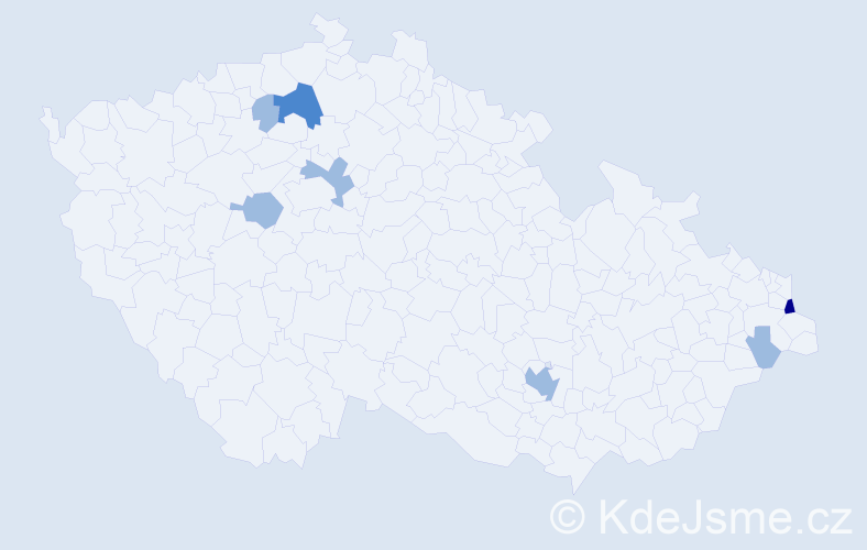 Příjmení: 'Papik', počet výskytů 11 v celé ČR