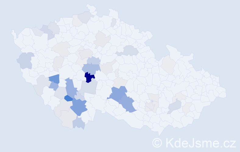 Příjmení: 'Koreš', počet výskytů 174 v celé ČR