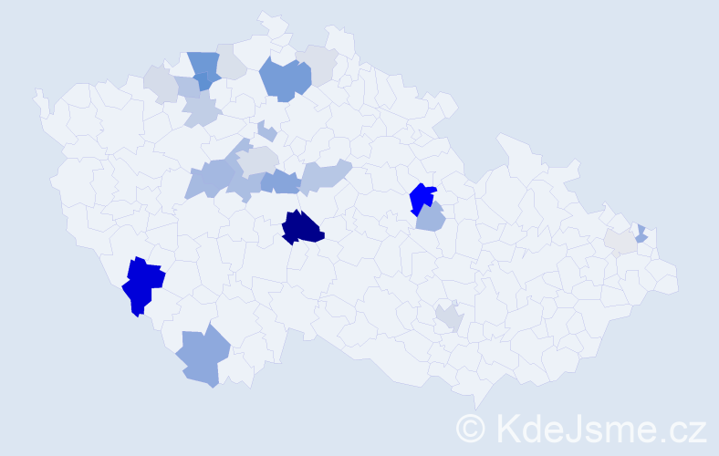 Příjmení: 'Kornová', počet výskytů 66 v celé ČR